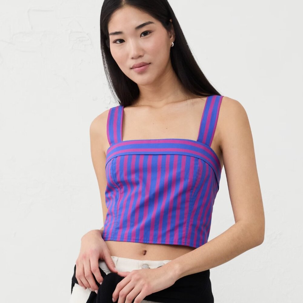 Cross-Back Cropped Top